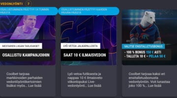 Coolbet korkeimmat kertoimet vedonlyönti
